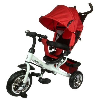 Велосипед трёхколёсный с родительской ручкой Velobibi Венера ВЛ-0685 красный 01